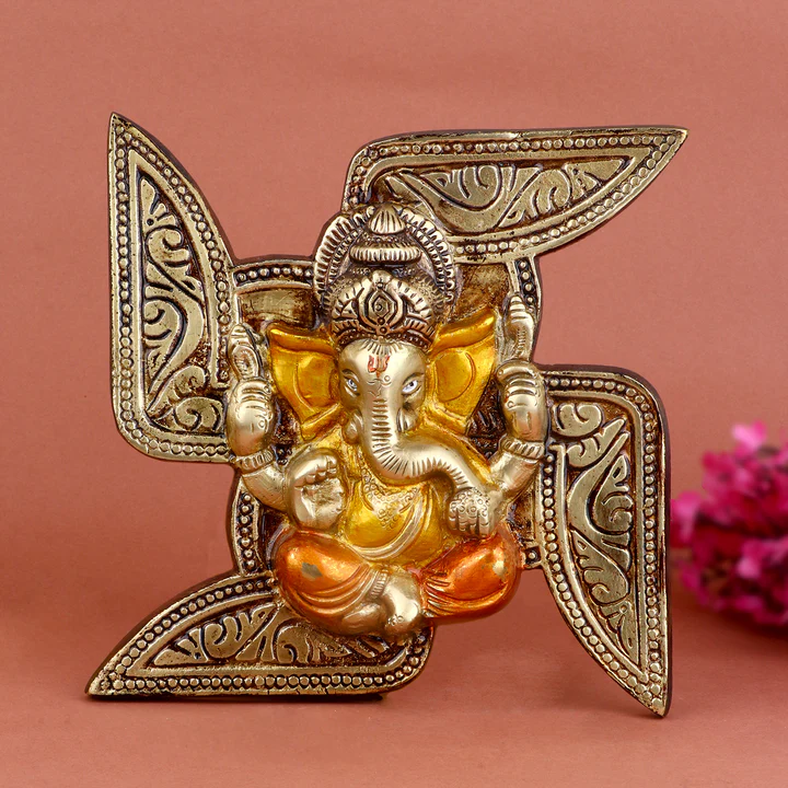 Eye-Catching Pure Brass Ganesha Wall Hanging